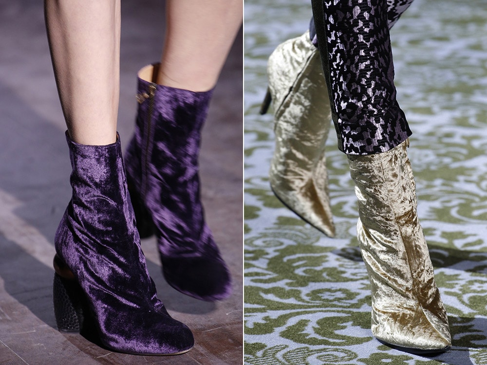 Top winter fall 2016-2017 velvet shoes trend