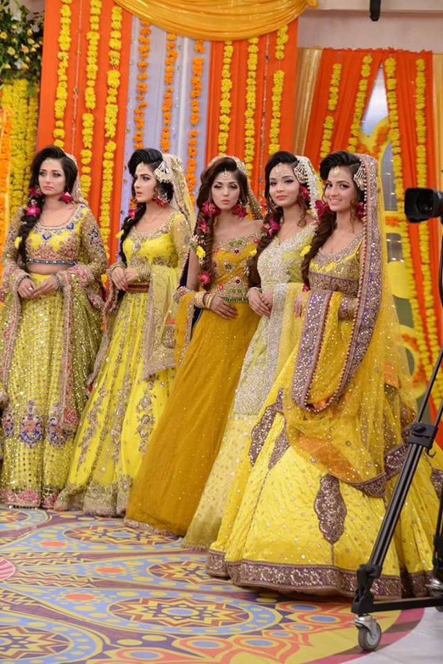 Latest Pakistani Bridal Mehndi Dresses 2021 for Brides FashionGlint