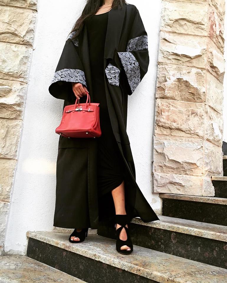 New trendy nabrman black embroidered abaya designs 2016-2017