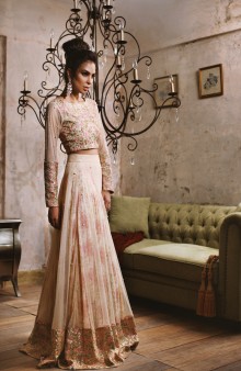 threads and motifs pakistani party wear skirt and blouse dress 2016-2017