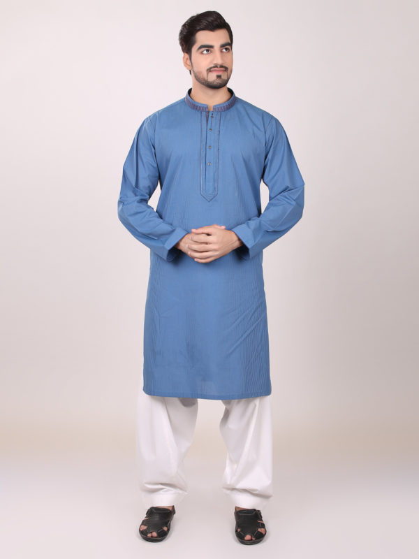 Eden robe Men blue Kurta Design 2016-2017