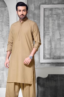 bonanza men camel color winter kurta design 2016-2017