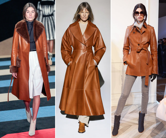 top winter fall tan leather coat trend for women