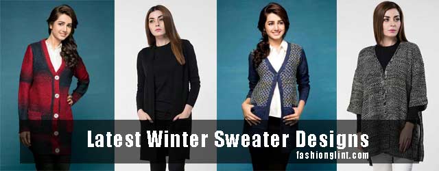 new styles of latest winter sweater designs 2017 for pakistani girls