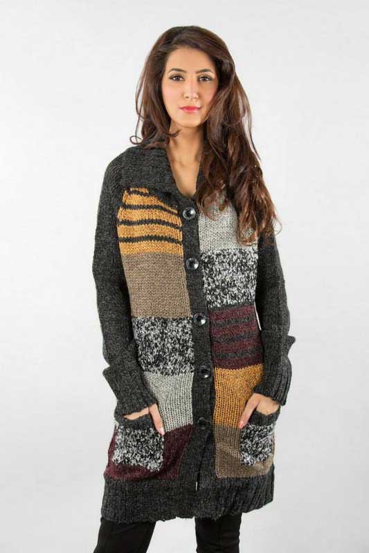 best multi color latest winter sweater designs 2017 for pakistani girls by bonanza