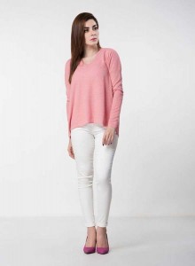 best cute baby pink latest winter sweater designs 2017 for pakistani girls