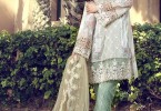 new sky blue short shirt and pajama with matching dupatta girls summer lawn dress designs 2017 for girls by maria b