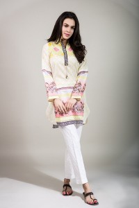 light yellow summer lawn shirt with white trouser girls summer lawn dress designs 2017 for girls by maria b