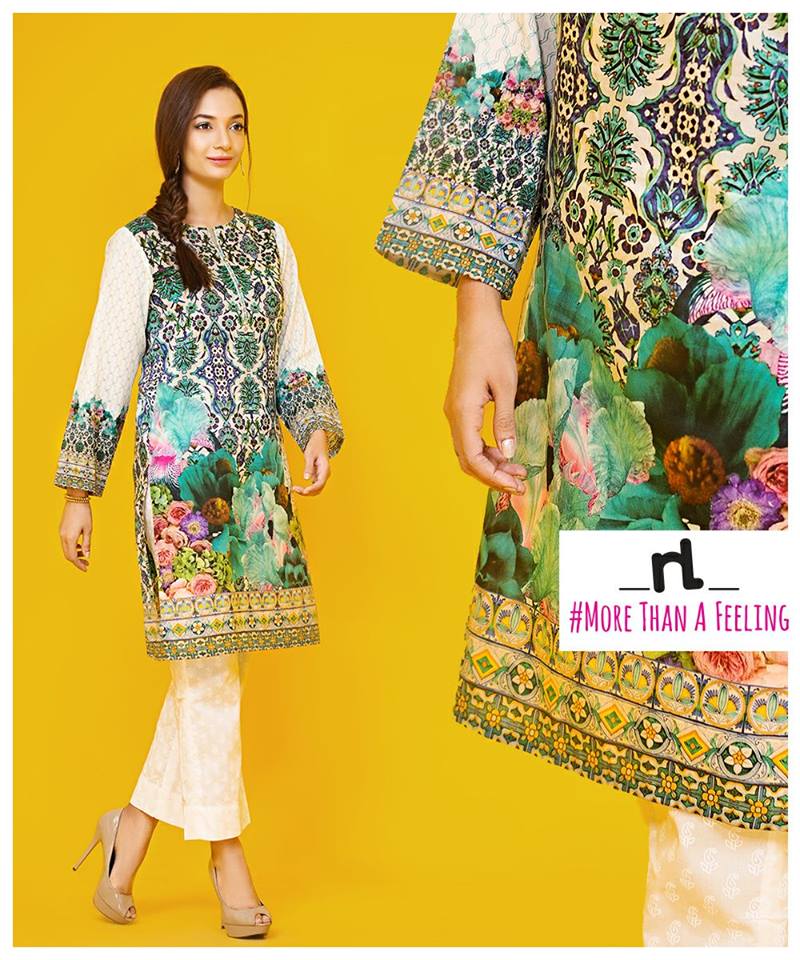 Nishat Linen female Kurta Designs 2017 for Summer