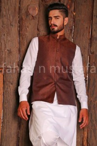 Waistcoat combination for white shalwar kameez