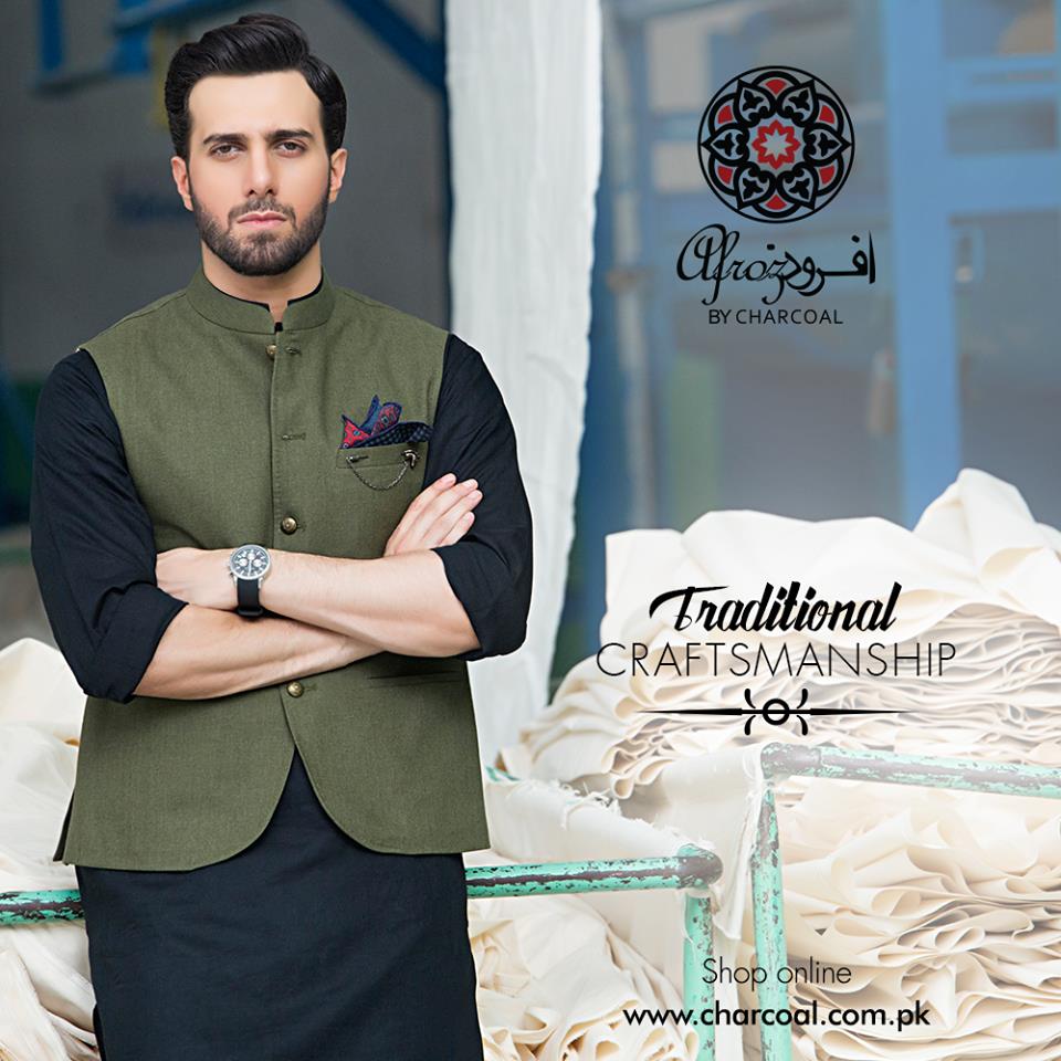 Waistcoat combination for black kameez