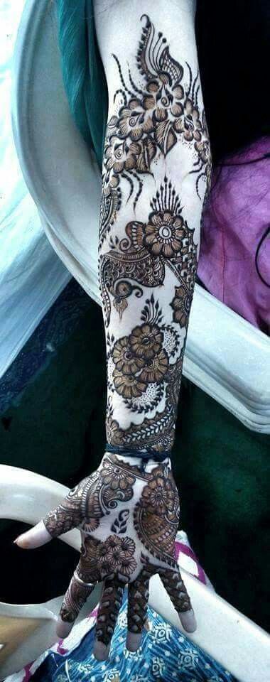 Eid Arabic Mehndi Design for Full Arms