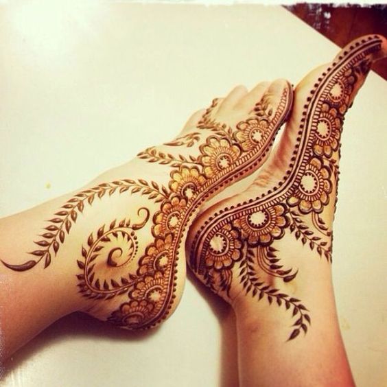 Eid Arabic Henna Designs 2017 for Feet