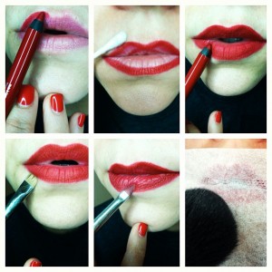 Red Lipstick Tutorials Step by Step for Eid