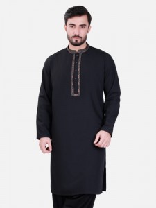 Edenrobe Shalwar Kameez 2017 in Black Color