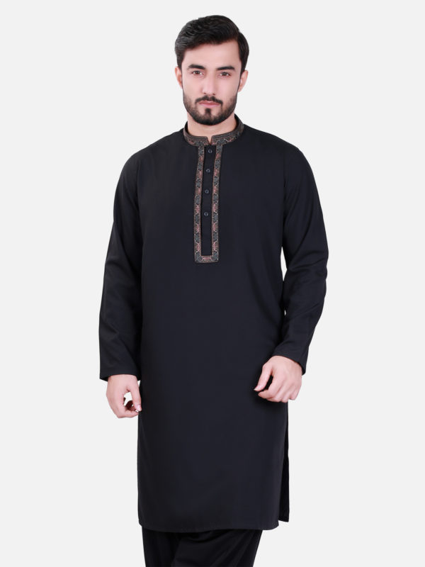 Edenrobe Shalwar Kameez 2020 in Black Color