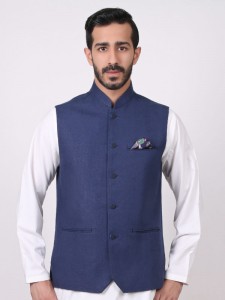 Edenrobe Navy Blue Waistcoat Design 2017