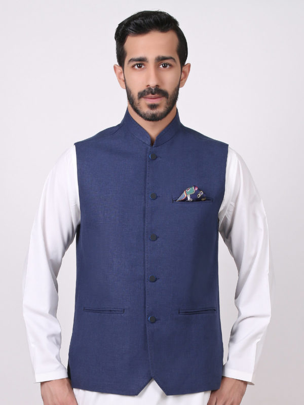 Edenrobe Navy Blue Waistcoat Design 2020