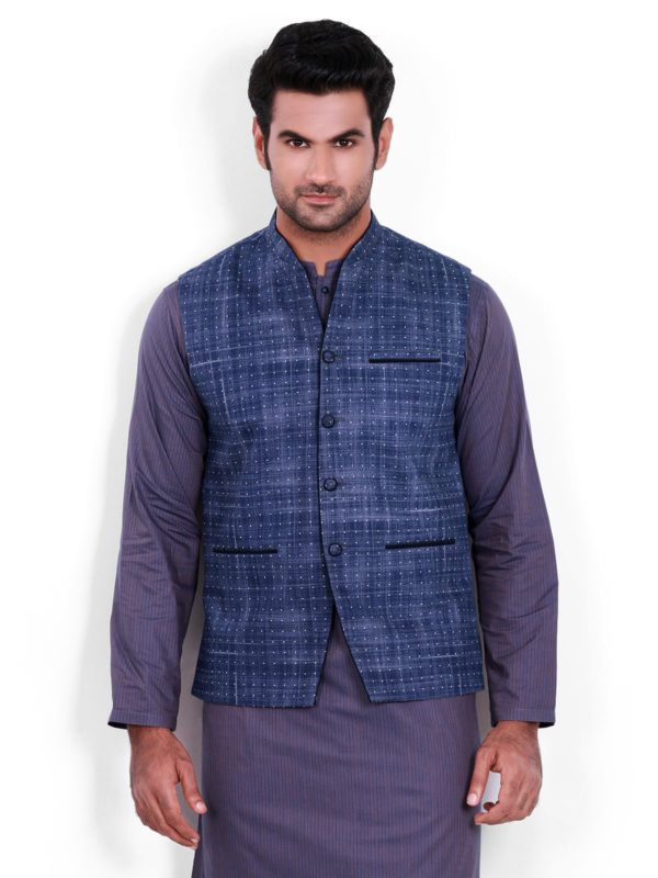 Edenrobe Blue Waistcoat Design 2020