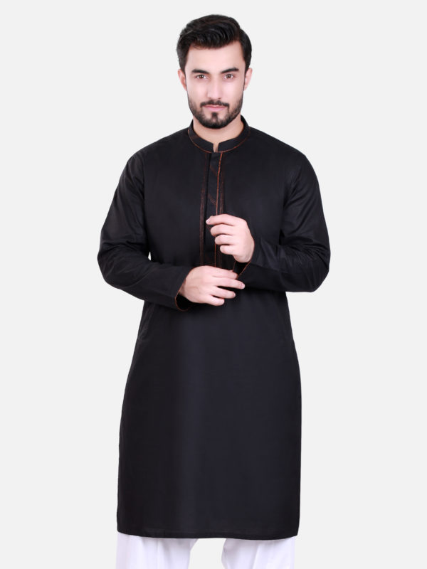 Edenrobe Kurta Design 2020 in Black Color