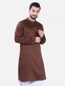 Edenrobe Kurta Design 2017 in Dark Brown Color