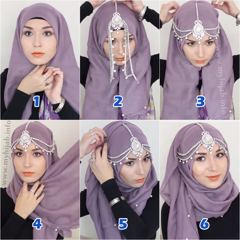 Party or Wedding Hijab Styles Step by Step Tutorials 2018