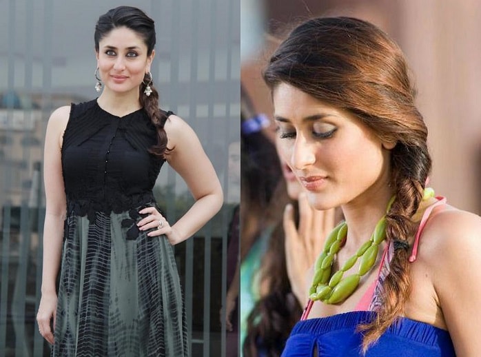 Kareena Kapoor side braid Hairstyles