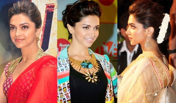 Deepika Padukone Bun Hairstyles