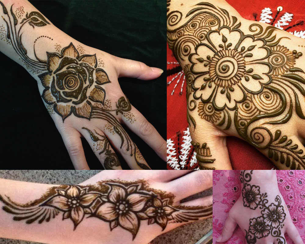 Beautiful Punjabi Mehandi Designs for Back of Hands