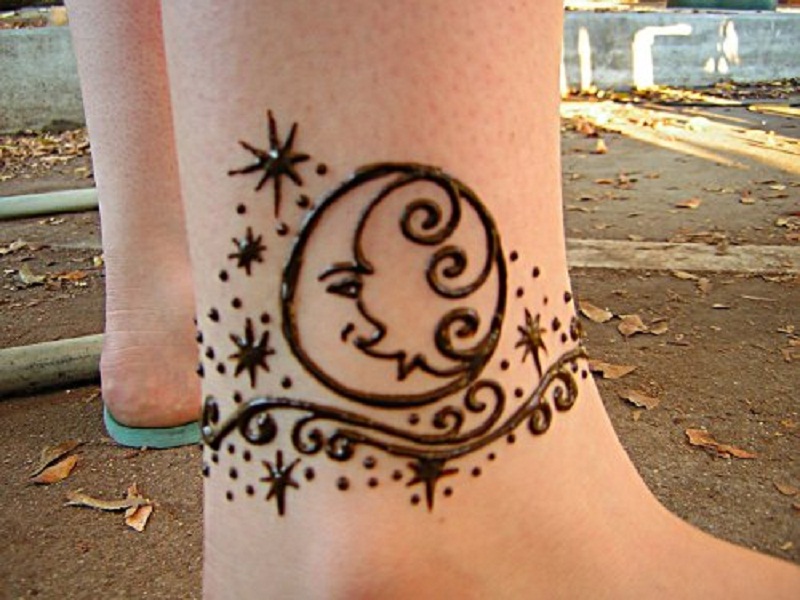 Easy Punjabi Mehndi Designs and Tattoos for Feet, Legs and Ankles 