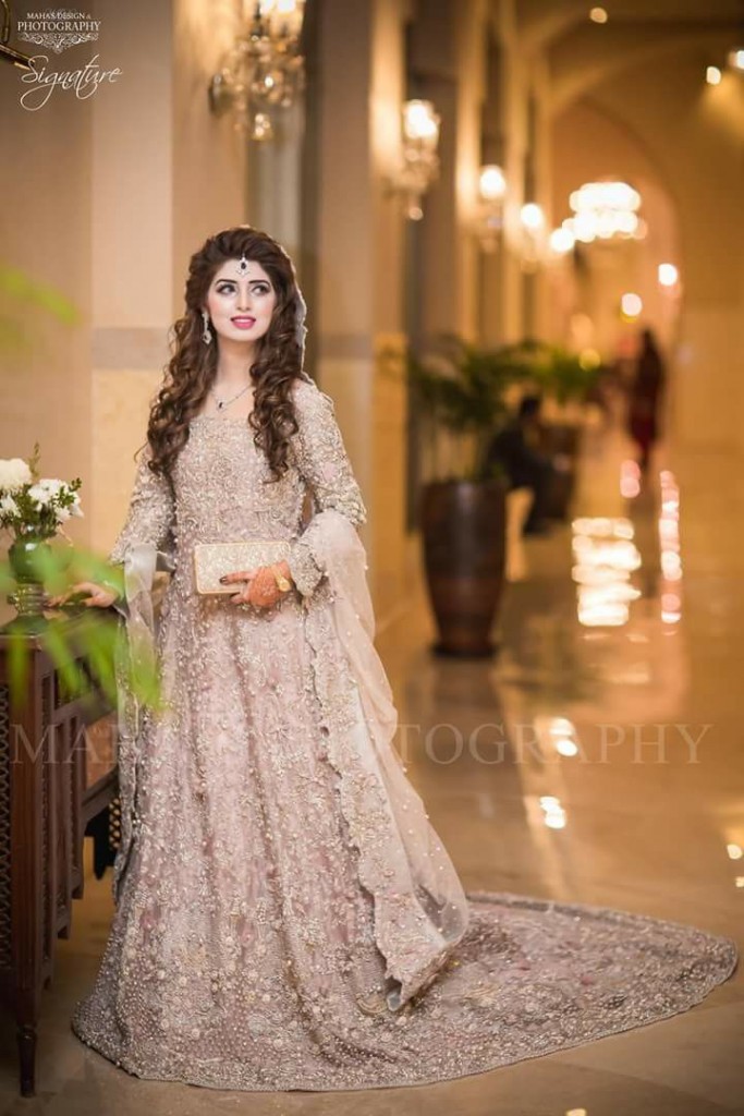 Bridal Trailed Gown for Walima