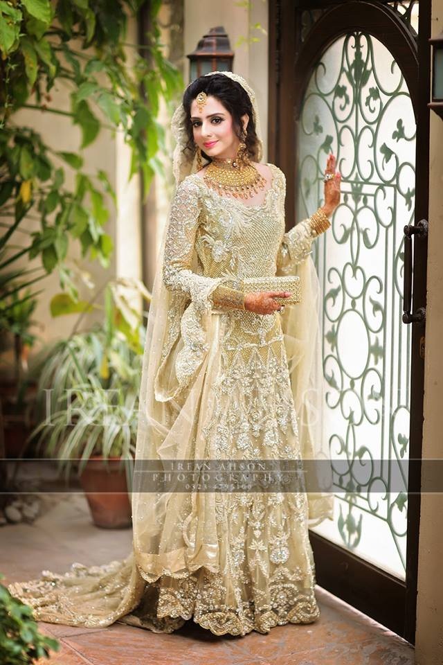 Bridal Trailed Gown for Walima