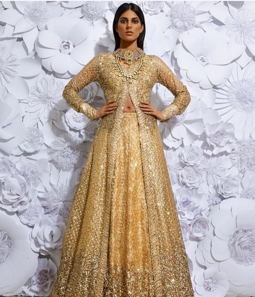 Long Jacket Style Bridal Walima Dresses