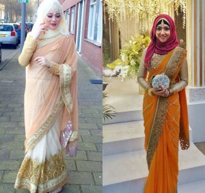 New Hijab Fashion with Saree