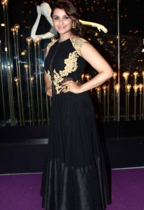 Parineeti Chopra in black Party Wear Black and gold anarkali Frock