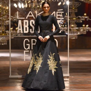 Stylish Indian black and gold frock