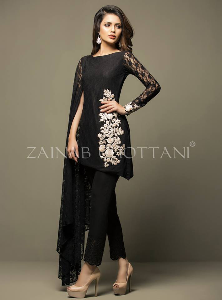 Zainab Chottani Formal Wear Black Shirt for Party