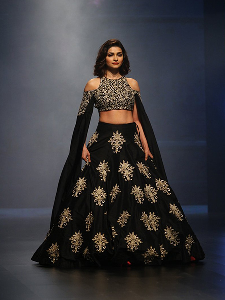 Formal Black Lehnga Choli Design For Indian and Pakistani Girls