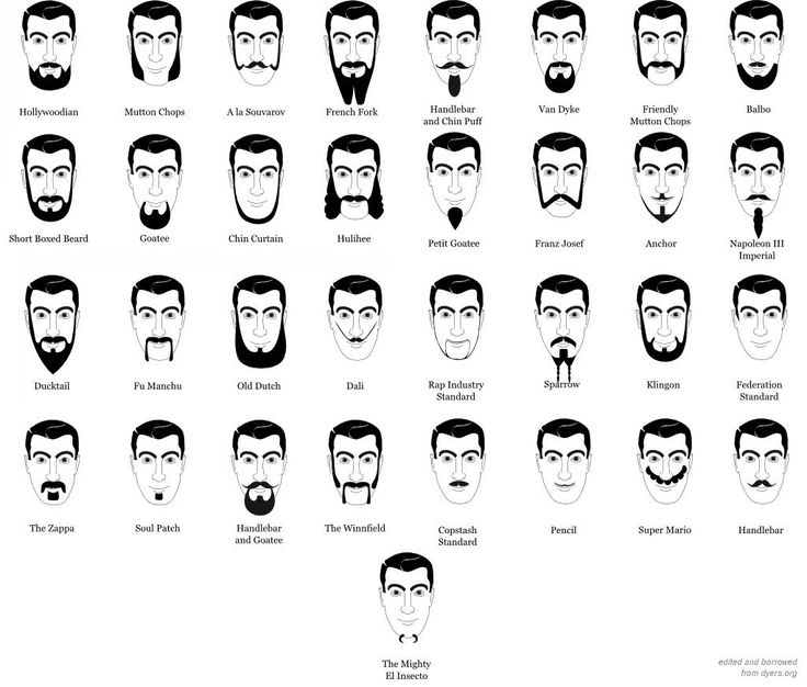 Mens Beard Style Chart