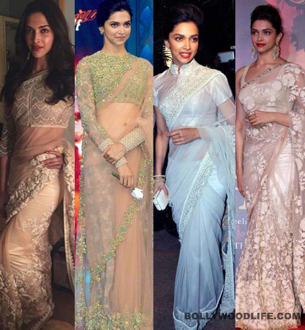 Deepika Padukon in Whit & Ivory Saree Collection 2017 2018