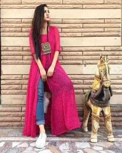 Latest Slit Kurti With Jeans designs 2019