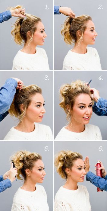 Cute Ponytail Hairstyle for Short Hair For School