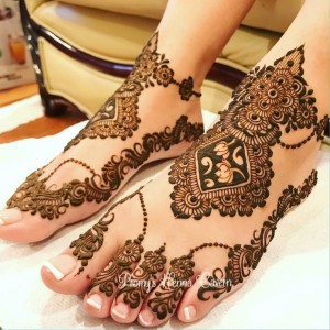 Wedding Henna Designs for Bridals Feet