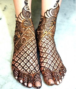 Wedding Henna Designs for Bridals Feet