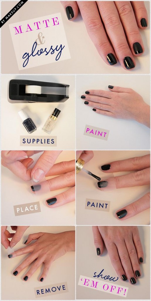 Black DIY Nail Art Designs