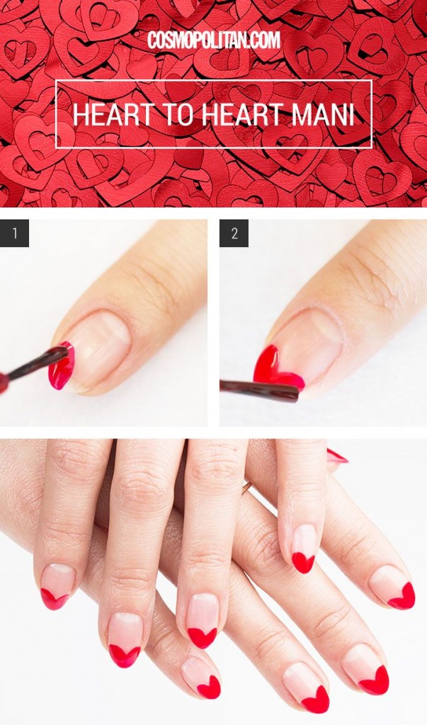 Heart DIY Nail Art Designs