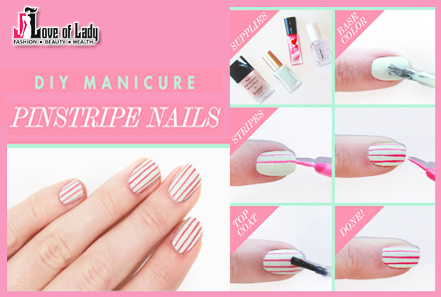 Striped DIY Nail Art Designs