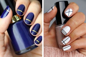 Striped DIY Nail Art Designs