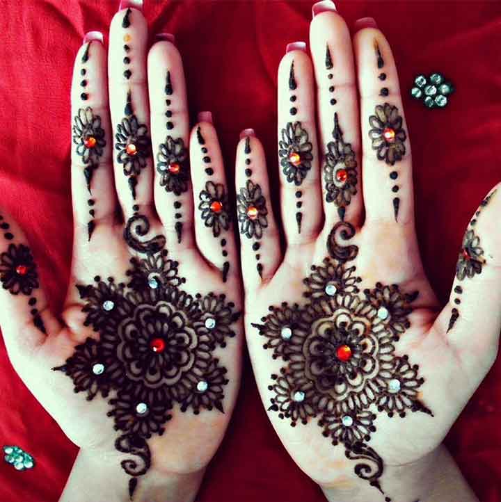 Easy Round DesignGol Tikka Mehndi for Hands 2018