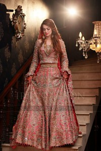 Pakistani Bridal Dresses for Walima in Pink Color